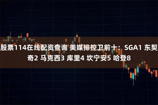 股票114在线配资查询 美媒排控卫前十：SGA1 东契奇2 马克西3 库里4 坎宁安5 哈登8